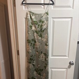 Reformation Frankie silk dress in tea garden